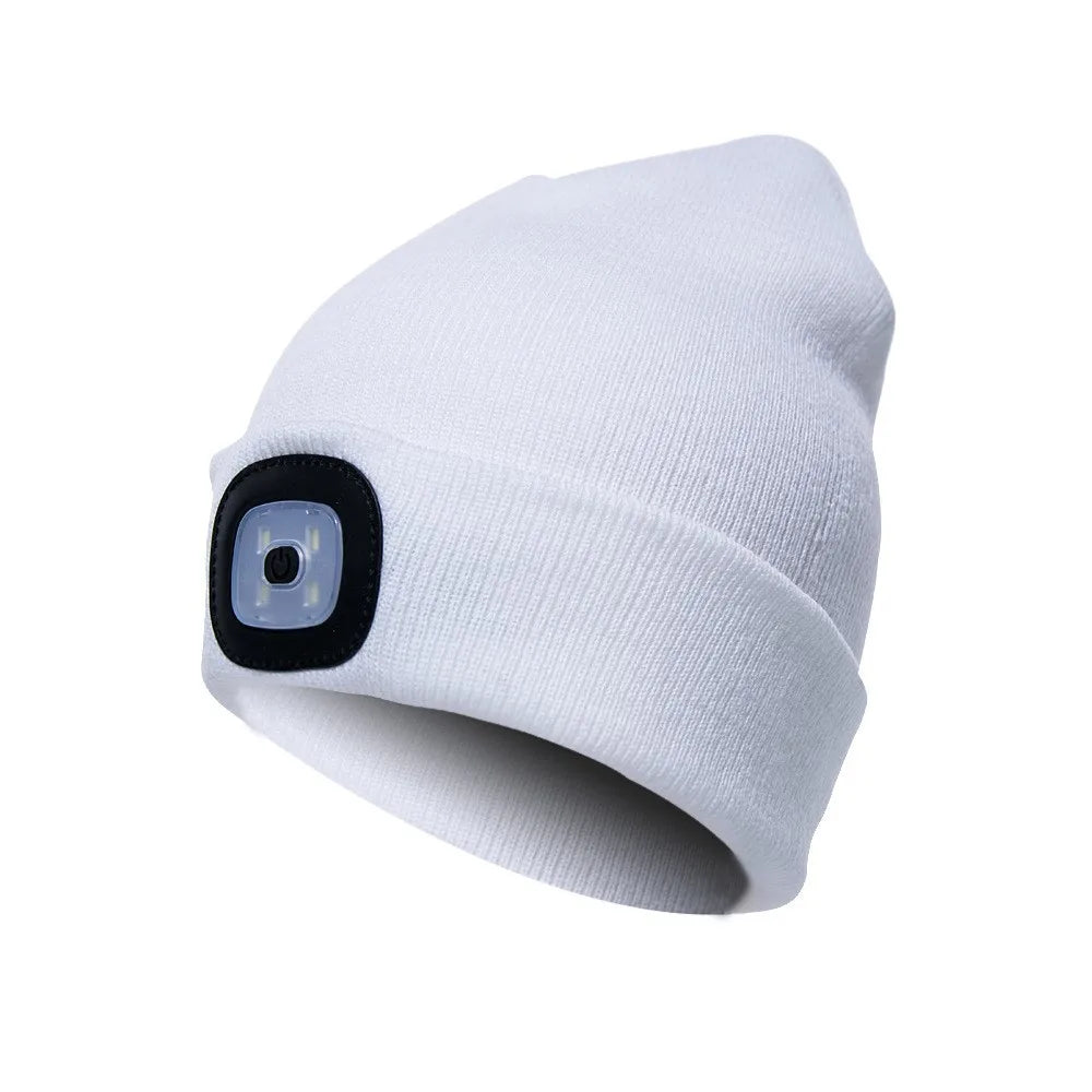 LED Light Knitted Beanie – Warm Unisex Outdoor Hat
