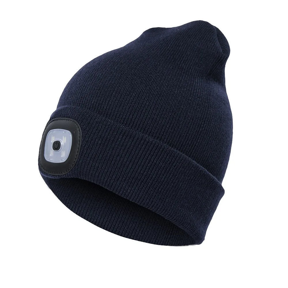 LED Light Knitted Beanie – Warm Unisex Outdoor Hat