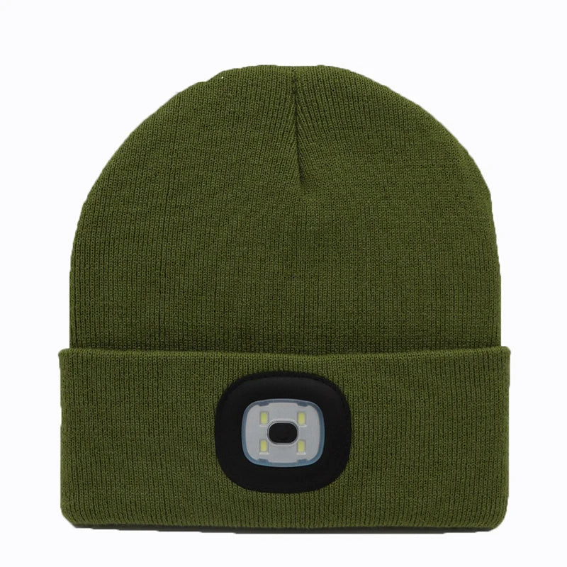 LED Light Knitted Beanie – Warm Unisex Outdoor Hat