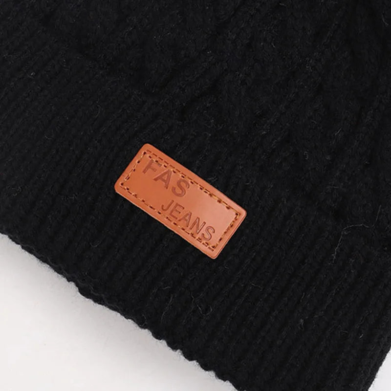 Adorable double pompom knit hat for kids