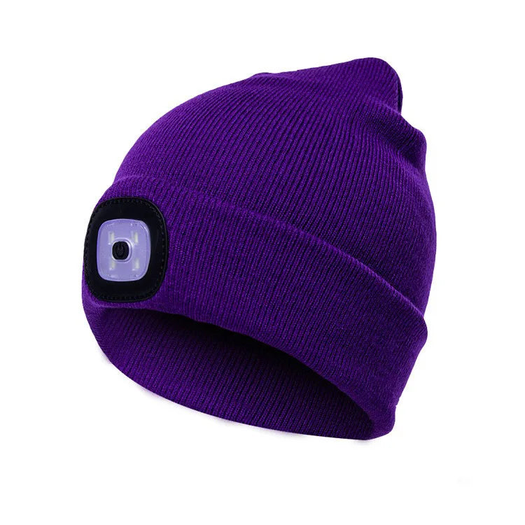 LED Light Knitted Beanie – Warm Unisex Outdoor Hat