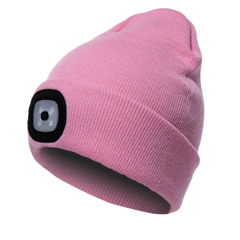 LED Light Knitted Beanie – Warm Unisex Outdoor Hat