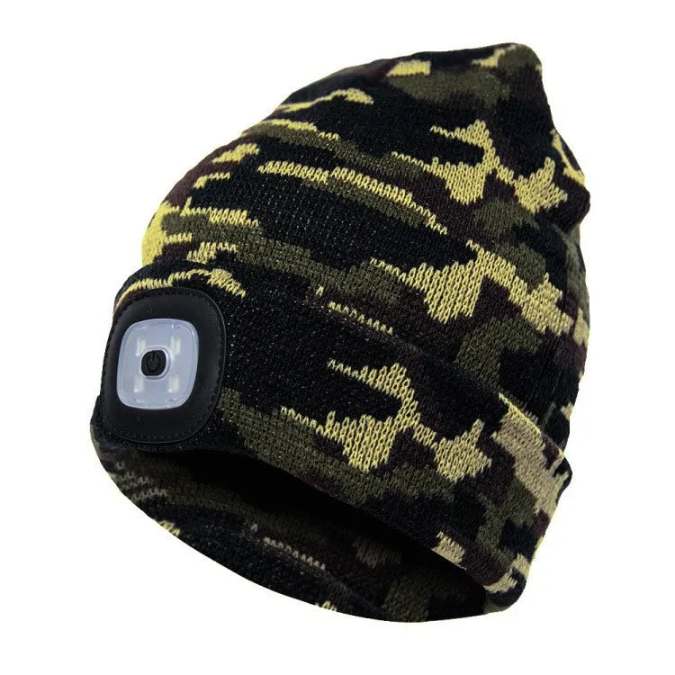 LED Light Knitted Beanie – Warm Unisex Outdoor Hat
