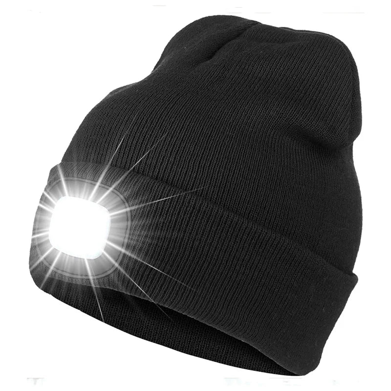 LED Light Knitted Beanie – Warm Unisex Outdoor Hat