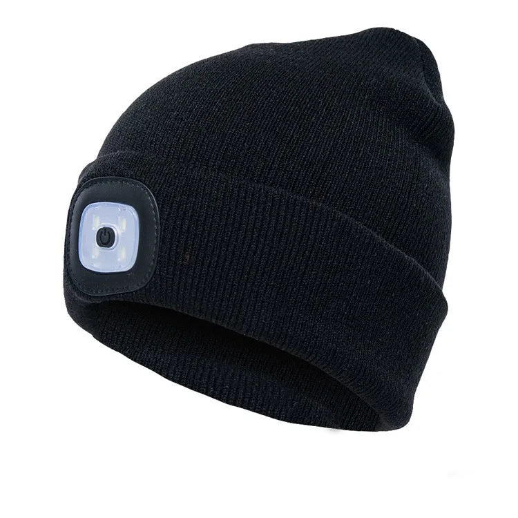 LED Light Knitted Beanie – Warm Unisex Outdoor Hat