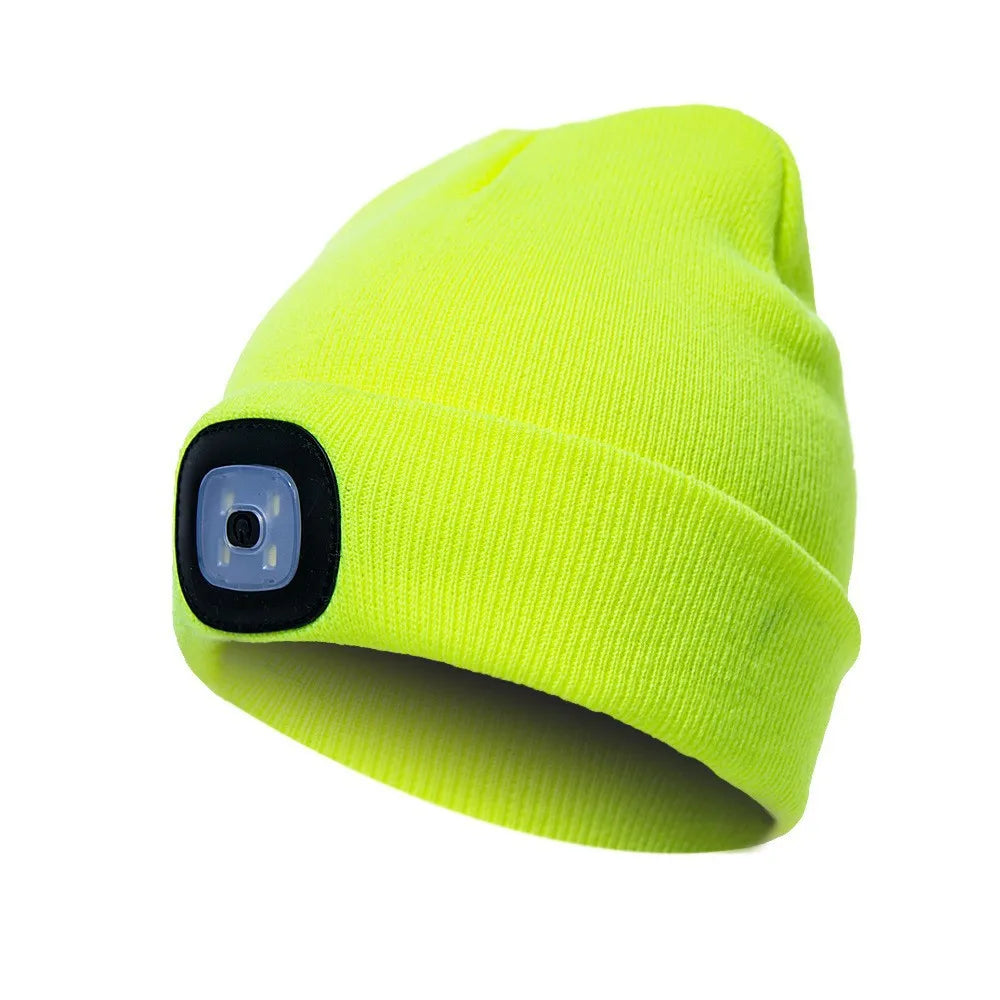 LED Light Knitted Beanie – Warm Unisex Outdoor Hat
