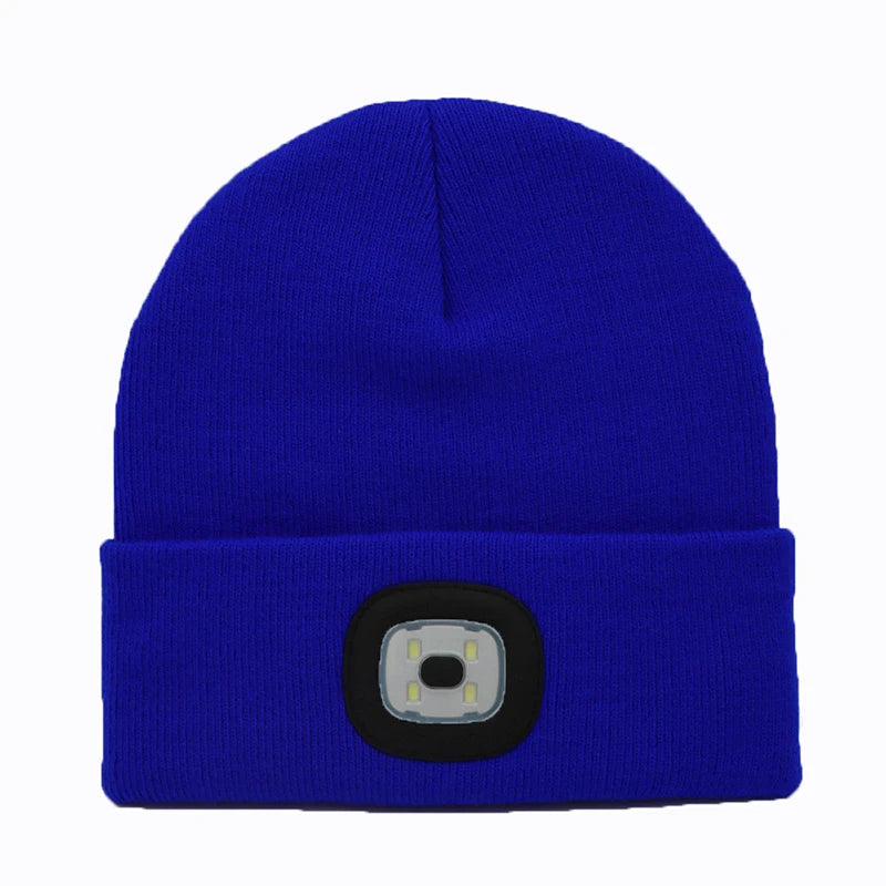 LED Light Knitted Beanie – Warm Unisex Outdoor Hat