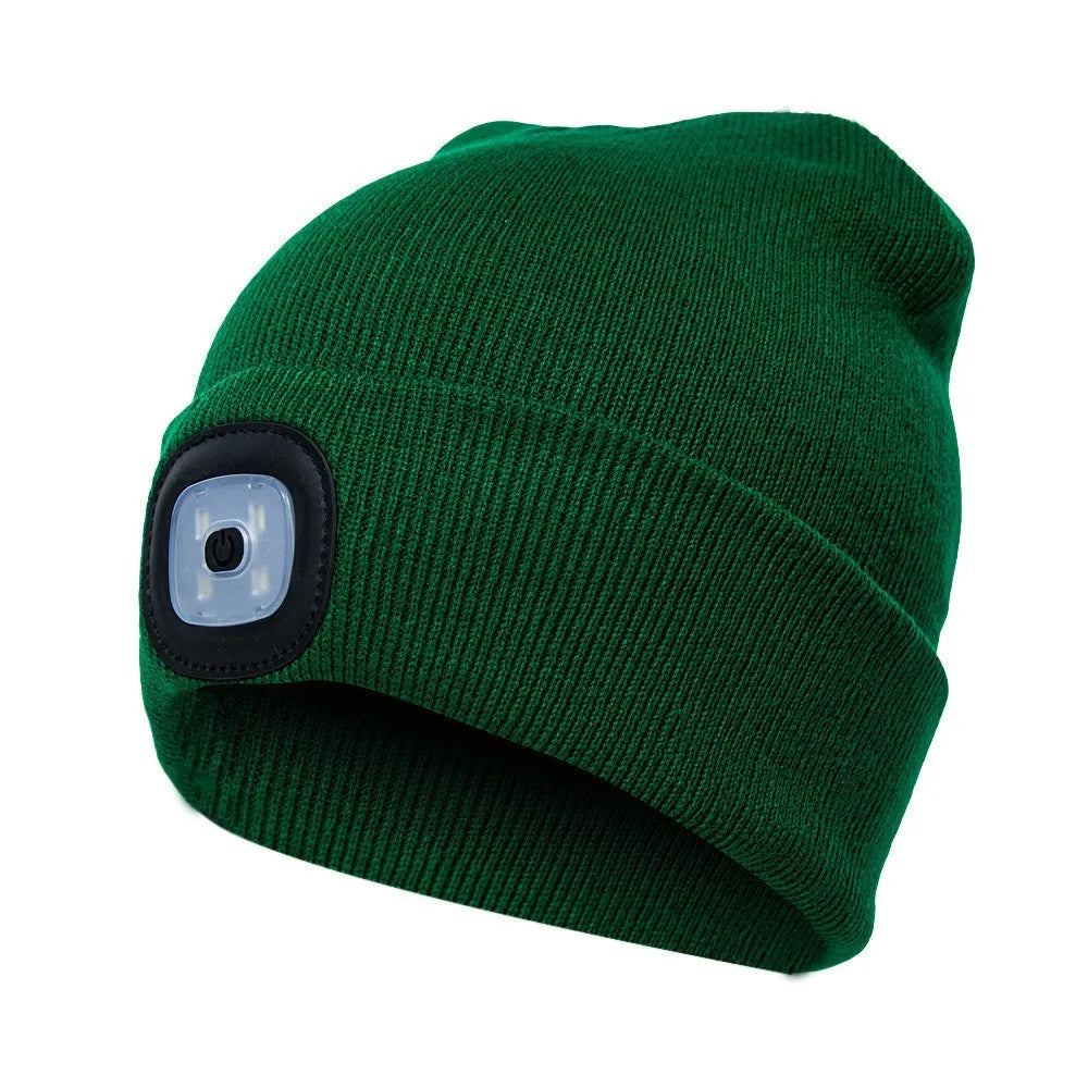 LED Light Knitted Beanie – Warm Unisex Outdoor Hat